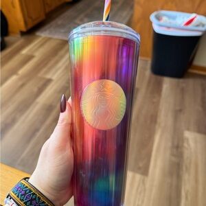 Starbucks 2021 Rainbow Pride Kaleidoscope Dome lid Tumbler